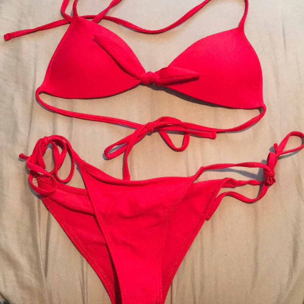 Tied Red Bikini